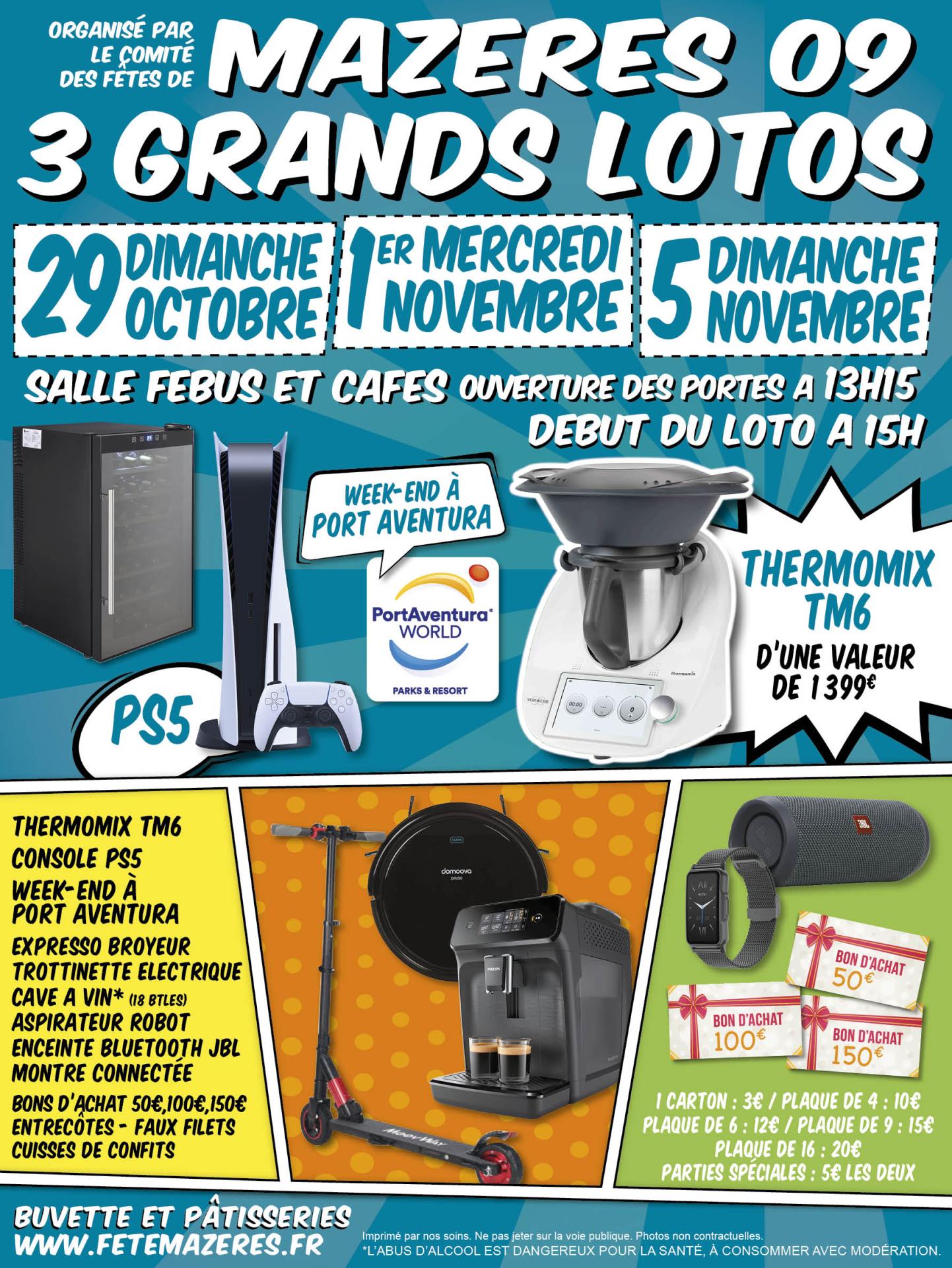Affiche a3 cdf mazeres loto octobre novembre 2023 facebook