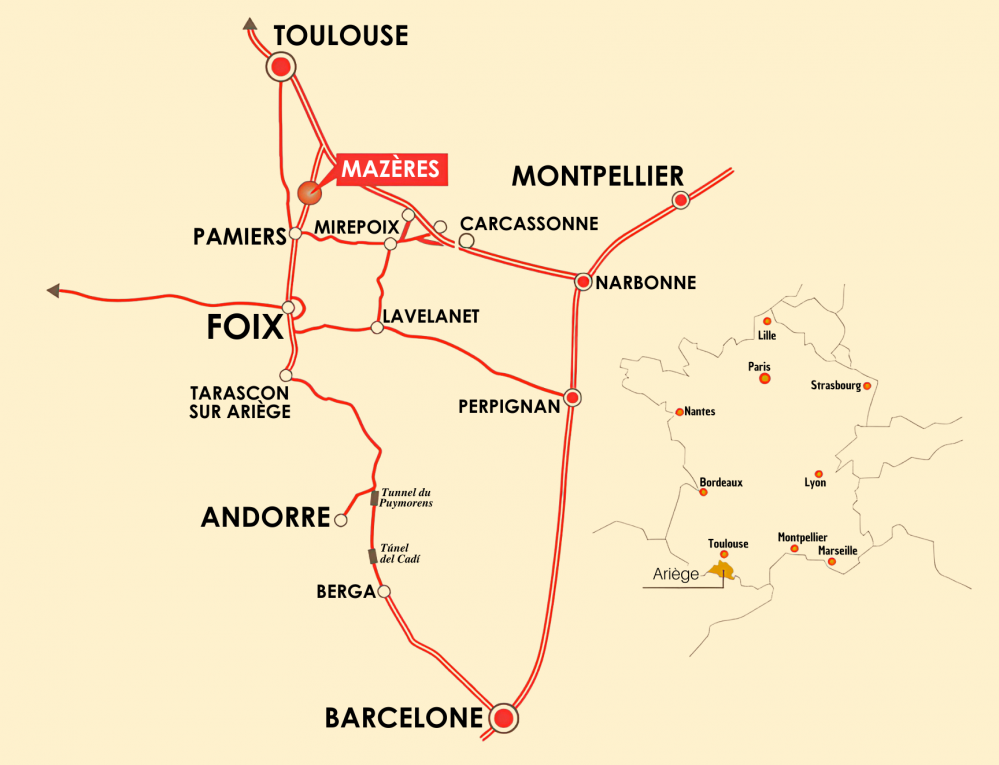Carte emplacement mazeres