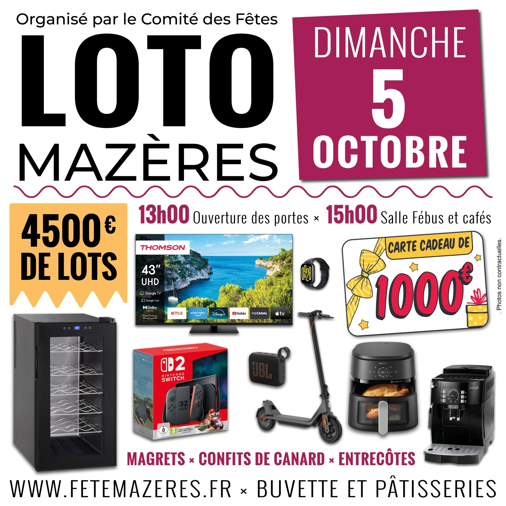 Reseaux sociaux cdf mazeres loto 5 octobre 2025